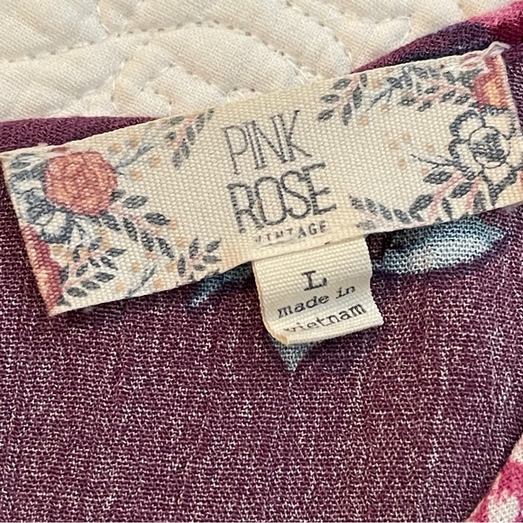 Pink Rose Tank Top Size Large - Picture 9 of 10